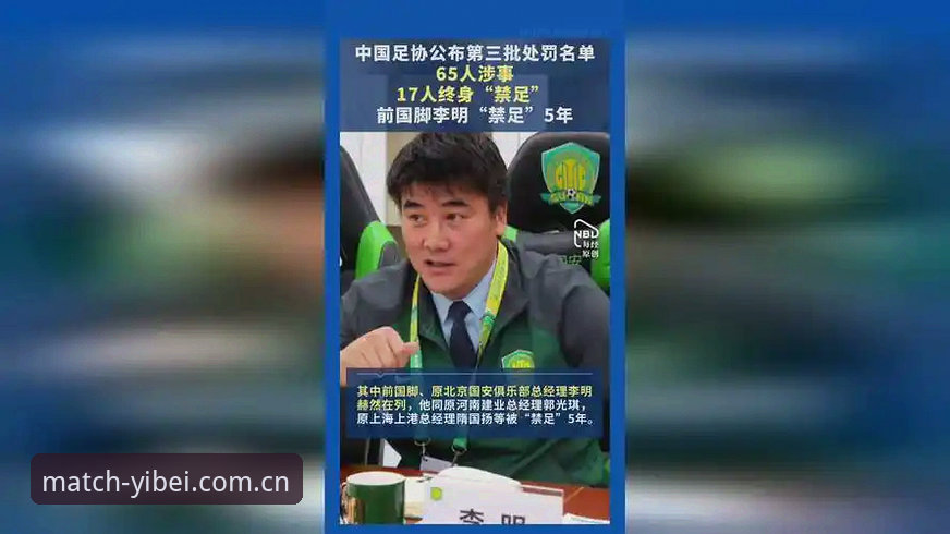 中国足协第三批禁足名单公布：3大看点解析足坛反腐风暴